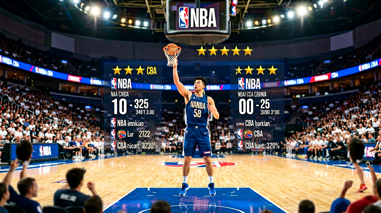 篮球场馆内NBA与CBA赛事现场